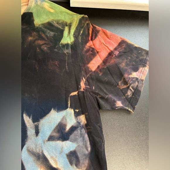 Men’s 2X Bleached Dyed  T Shirt Abstract Colorful Grunge Skater Graffiti‎ Artsy - Picture 3 of 15